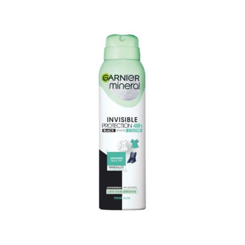 Garnier Deodorant Spray Invisible Black-White-Color Fresh 150Ml