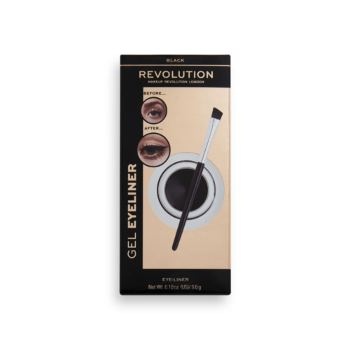 Revolution Eye Liner Gel Black Pot With Brush