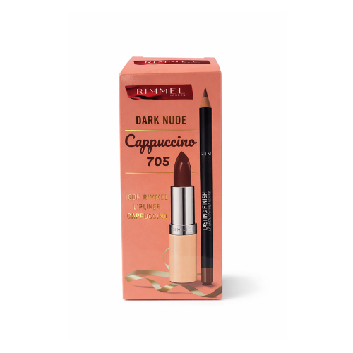 Rimmel Lasting Finish Dark Nude&Lipliner Cappucino 705 Set